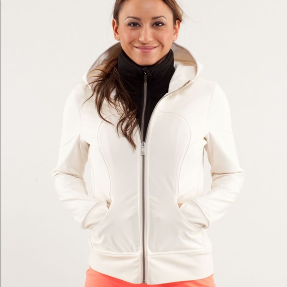 āSOLDāLululemon Uba fleece jacket ivory size 2 - Picture 6 of 7